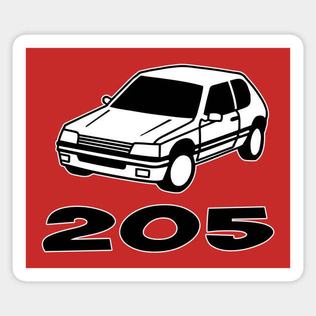 old french car 205 Sticker by Huggy Mauve